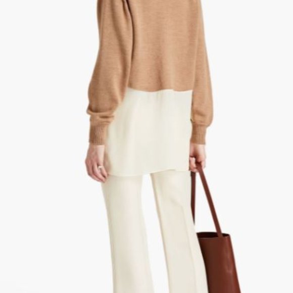 CHLOE Silk-Georgette And Knitted Wool Cardigan - NEW!🆕🆕🆕 - Picture 5 of 14